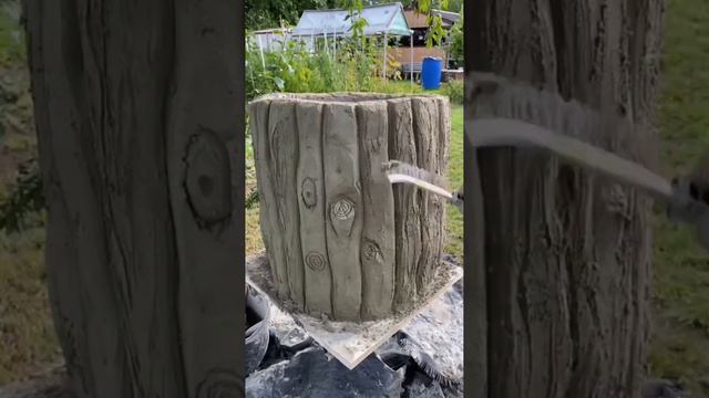 Делаю бочку своими руками из арт бетона, для нашего сказочного дворика Хоббита🥰 смотреть онлайн