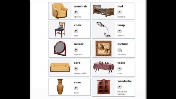 Английский язык детям. Учим мебель. #Furniture. English for kids. Learn furniture.