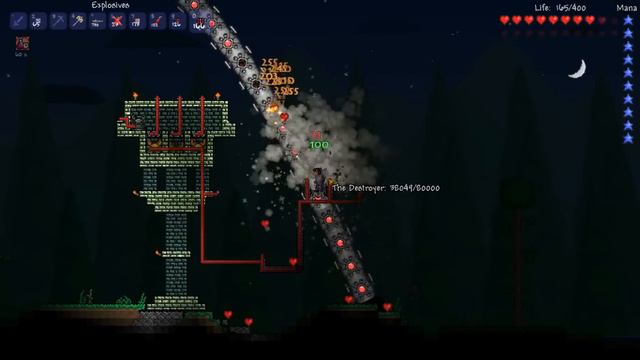 Terraria - Destroyer in Shadow Armor with Explosives смотреть онлайн