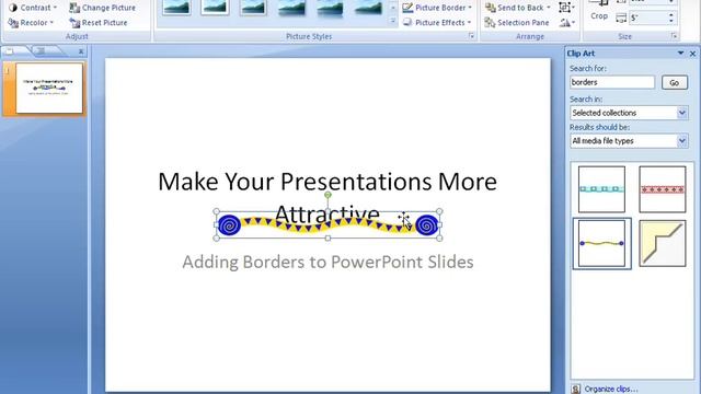 PowerPoint 2007 Demo: Add borders to your slides смотреть онлайн