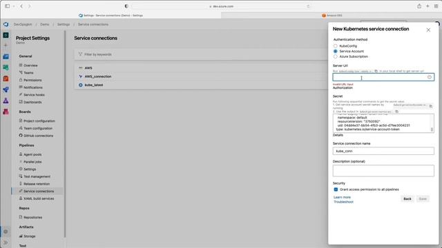 How to create Kubernetes service account | Azure DevOps | AWS EKS | Service Connection смотреть онлайн