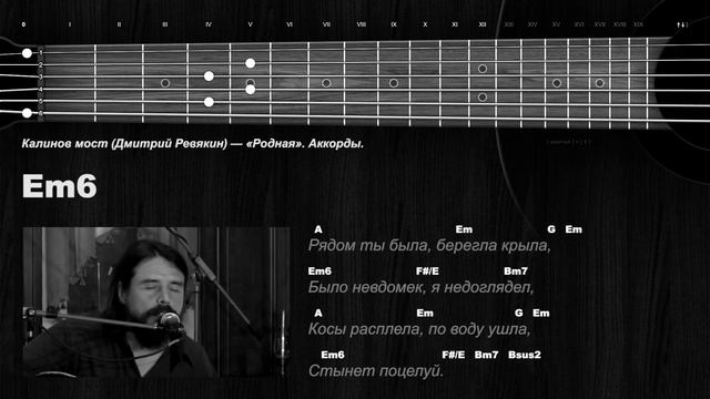 Калинов мост (Дмитрий Ревякин) — «Родная». Аккорды смотреть онлайн