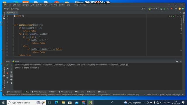 5a. Program on validity of phone number, Python Lab-21CSL46, Dept. of ISE, RIT-Hassan смотреть онлайн
