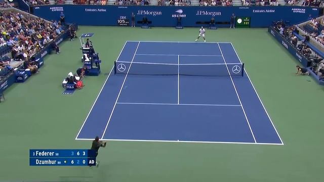 Roger Federer vs Damir Dzumhur | US Open 2019 R2 Highlights смотреть онлайн
