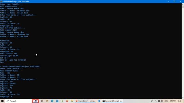 Student Marksheet create help of Notepad basic java Programming Language смотреть онлайн