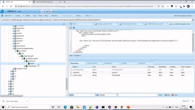 Generate a new resource node under specified path in AEM смотреть онлайн