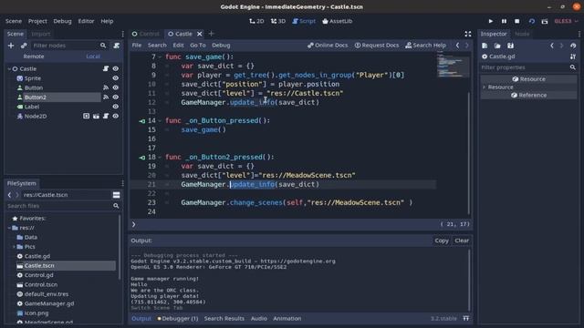 Saving and Loading multiple scenes In Godot JSON Example смотреть онлайн
