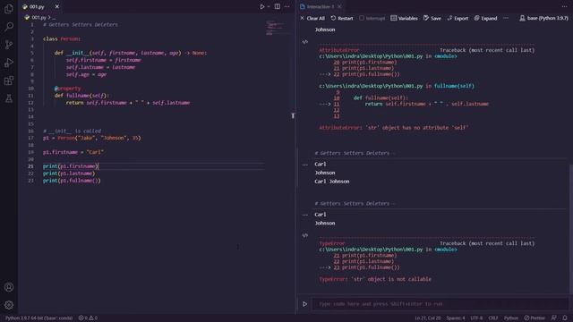 Learn Complete Python - # Day 33 - Getter, Setters & Deleters In Python | OOP in Python смотреть онлайн
