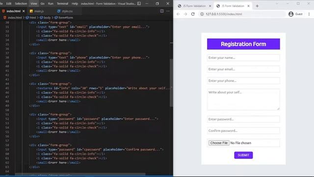 88# Project 1, Form Validation with JavaScript | Form validation in pashto смотреть онлайн