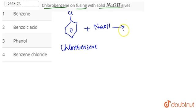 Chlorobenzene on fusing with solid `NaOH` gives смотреть онлайн