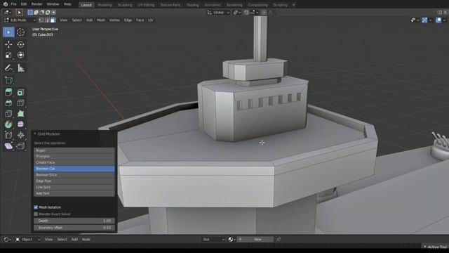 Battleship Speed Modeling - Grid Modeler (blender addon) смотреть онлайн