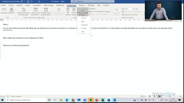Comment faire un envoi de courriel multiple (publipostage) dans OUTLOOK смотреть онлайн