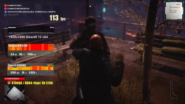 Core i7-8700QS (QNLW) + RX5700 in HITMAN III [1080p] смотреть онлайн