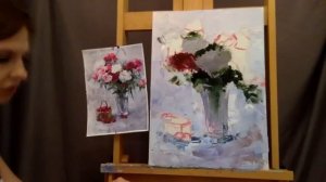 Мастер-класс "Пионы" Масло.