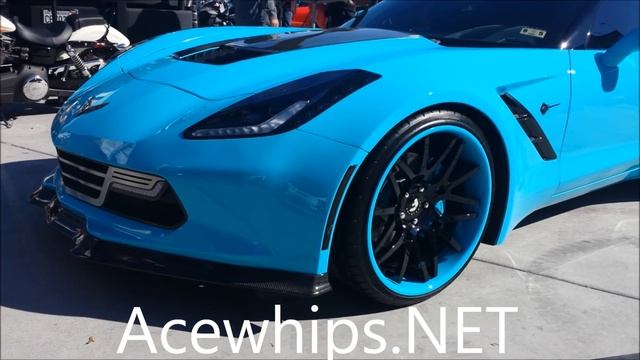 Acewhips.NET- 2014 Chevy Corvette Stingray Widebody on Forgiatos at SEMA 2013 смотреть онлайн