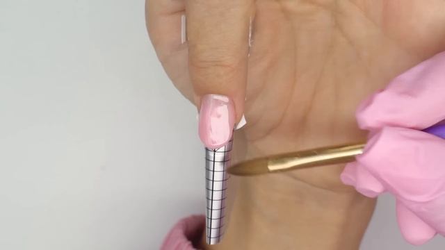 Маникюр и наращивание самой себе  Френч БЕЗ тонкой кисти!