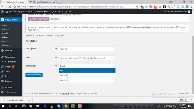 Creating API key and SECRET-WooCommerce |Consumer key & Secret | RbnWork смотреть онлайн