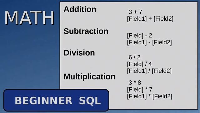 Learn SQL Commands | SELECT and Math смотреть онлайн