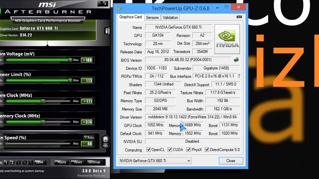 How to Overclocking an Nvidia GPU Performance increase with a GTX 660Ti смотреть онлайн