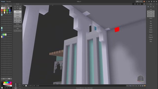Voxel art - City#2 - MagicaVoxel смотреть онлайн