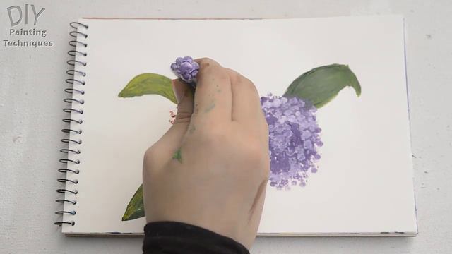 Hydrangea flower painting | Acrylic painting for beginners | SketchBook Painting | step by step смотреть онлайн