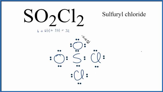 Lewis dot structure for SO2Cl2 Sulfuryl chloride смотреть онлайн
