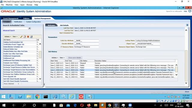 Oracle Identity Manager 11gr2PS3-Exchange Integration6:Common errors while running Scheduled jobs смотреть онлайн
