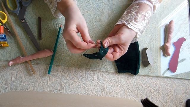 Текстильные сапожки на каблучке . Мастер класс.Часть 1 смотреть онлайн