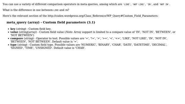 Wordpress: Difference between 'LIKE' and 'IN' in meta queries (2 Solutions!!) смотреть онлайн
