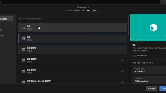 Как создать проект в Unity - видео для новичков смотреть онлайн