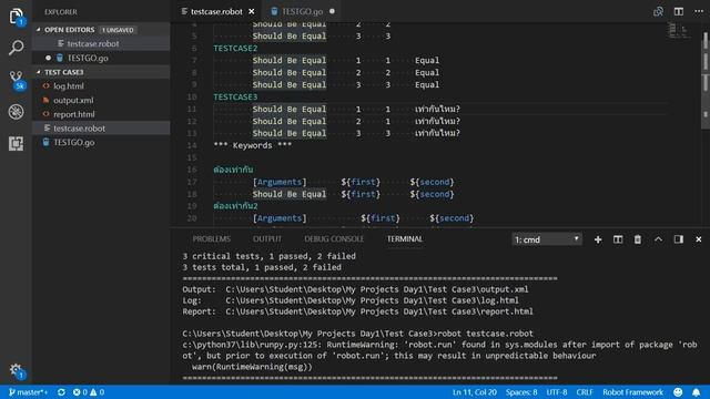 Visual Studio & Python #Robot Framework Project day1 смотреть онлайн