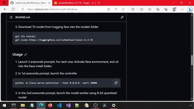 Installing LLaVA (LLM/GPT With Vision) On Windows