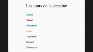 Дни недели на французском. Les jours de la semaine