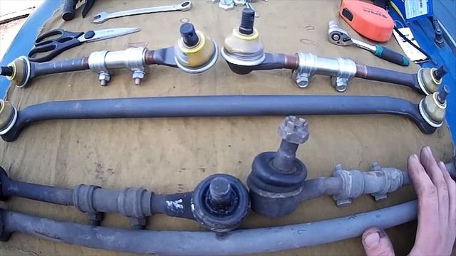 Как установил комплект тяг рулевой трапеции фирмы ТРЕК. Нива. How replaced the steering linkage set смотреть онлайн