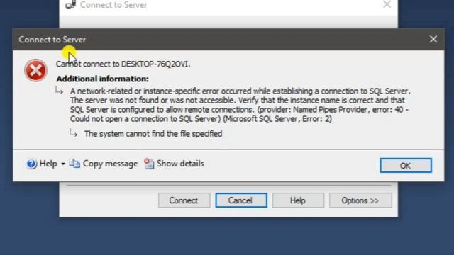 A network-related or instance-specific error occurred while establishing a connection to SQL Server смотреть онлайн