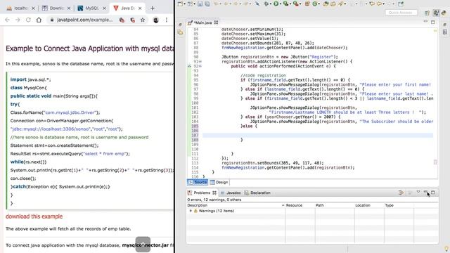 full example of jdbc Registration method смотреть онлайн