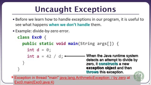 Java Programming | Lecture 11 - Exception Handling in Java (Part 1) смотреть онлайн