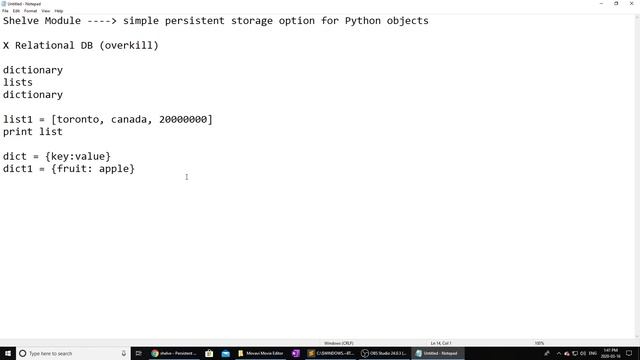 Shelves in Python смотреть онлайн