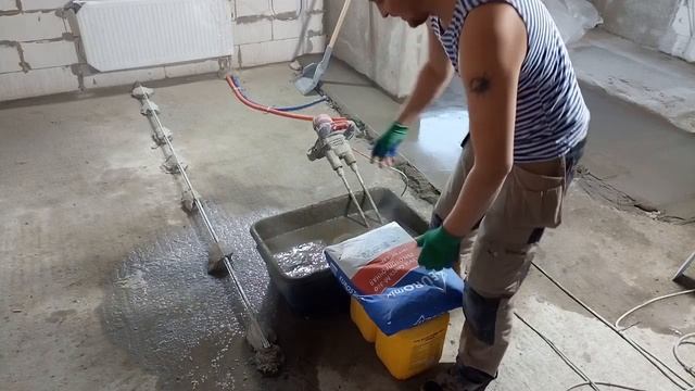 стяжка пола не надрываясь
