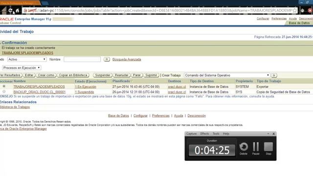 importar y exportar tablas - enterprise manager - oracle 11G смотреть онлайн