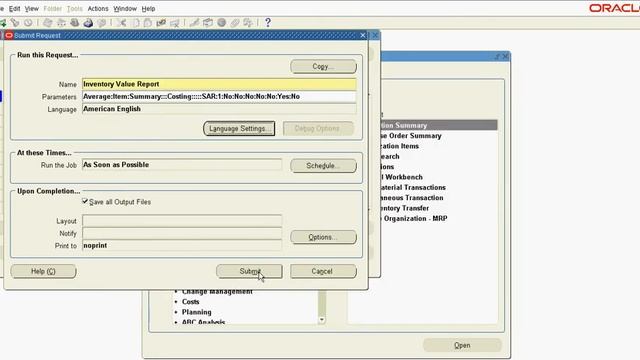 Explain the process of "The value of inventory" in Oracle смотреть онлайн