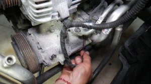 HYUNDAI SANTA FE AC COMPRESSOR REPLACEMENT REMOVAL