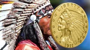 Золотая монета США 5 долларов 1911г. "Голова Индейца"