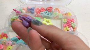 Бусы для девочек набор бусинок для детского творчества собираем браслет и бусы своими руками