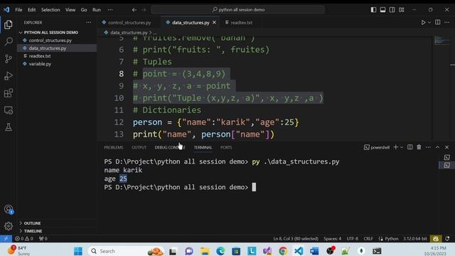 Python | Data Structures | Lists | Tuples | Dictionaries | Sets смотреть онлайн