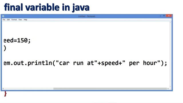 final variable in java programming language with practical implementation with error explanation смотреть онлайн