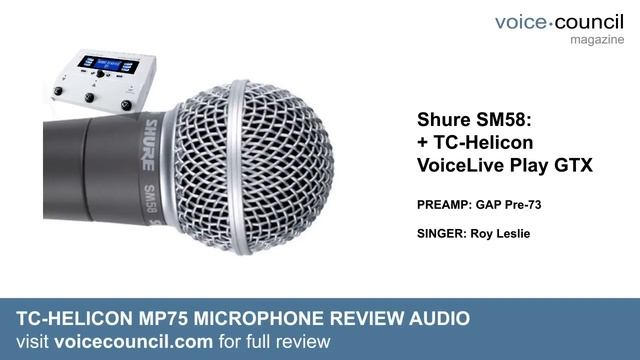 TC-Helicon MP75 Mic vs SM58 - Review Demo Audio (with Mic Mechanic & VoiceLive) смотреть онлайн