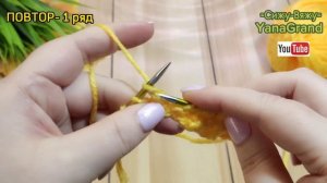 ?ТОЛЬКО ЛИЦЕВЫЕ ПЕТЛИ! ?ДВУХСТОРОННИЙ узор для ШАРФА, СНУДА и мн.др ? Knitting design ?