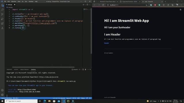 Еще несколько текстовых элементов Streamlit | Полный курс Streamlit Python | Streamlit урок 4 смотреть онлайн